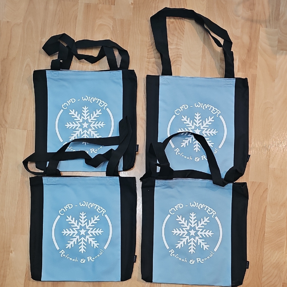 Elegant Black and Blue Tote Bag